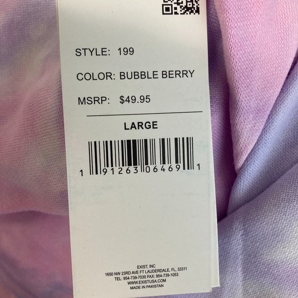 Dreamsicle Tie Dye Bubble Berry Hoodie - Picture 6 of 7